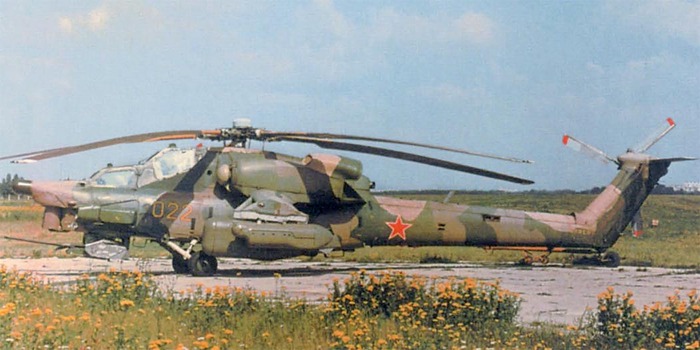 Второй опытный Ми-28. С ПрПНК-28 (дневной ОПС с ТВ каналом "Сатурн", подв. контейнер. аппаратура "Меркурий").