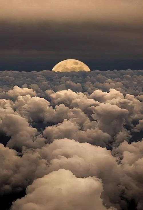 Moon in the clouds - The photo, Sky, moon, Clouds, Beautiful view