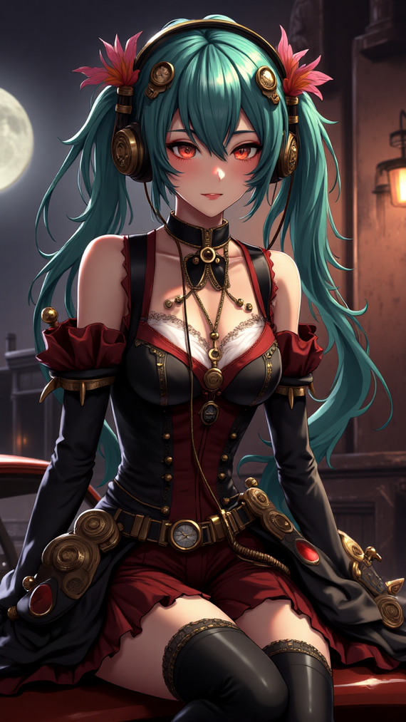 Continuation of the post Friday Miku.Steampunk - My, Friday Miku, Hatsune Miku, Flux, Steampunk, Neural network art, Нейронные сети, Stable diffusion, Reply to post, Longpost