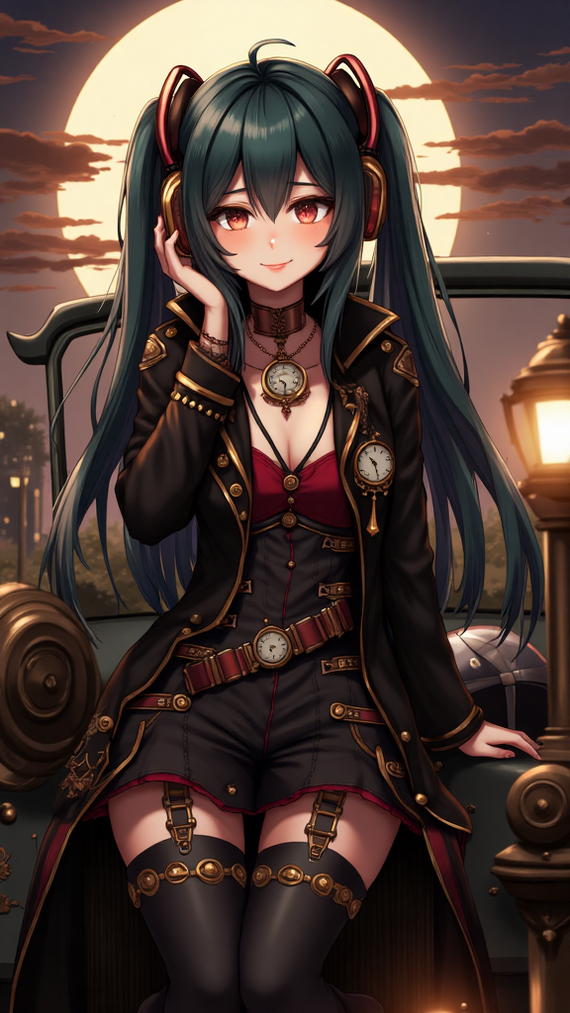 Continuation of the post Friday Miku.Steampunk - My, Friday Miku, Hatsune Miku, Flux, Steampunk, Neural network art, Нейронные сети, Stable diffusion, Reply to post, Longpost