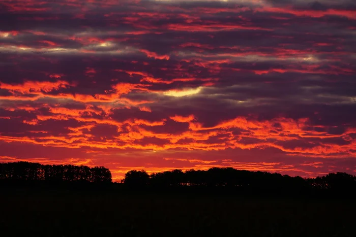 Sunset - My, Sunset, Road, Clouds