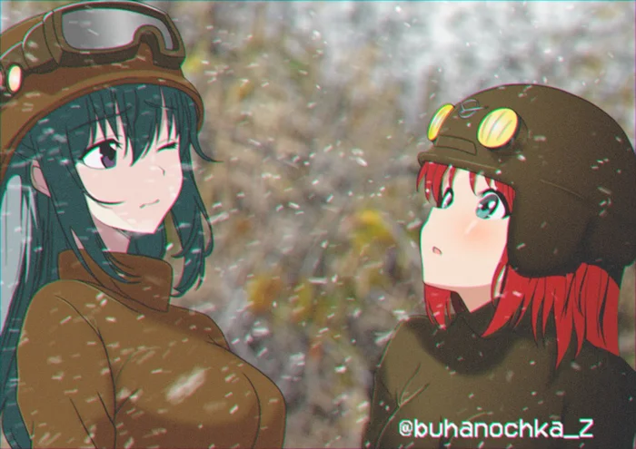 First snow in the wild west - Special operation, Anime art, Humanization, UAZ loaf, Telegram (link)