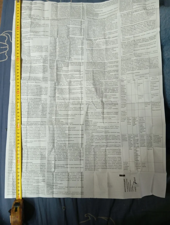 Instructions for haloperidol, printed on both sides - Medications, Haloperidol, Instructions