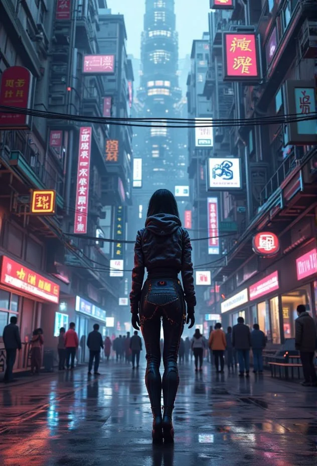 Стиль Cyberpunk — FLUX LoRA - Моё, Искусственный интеллект, Нейронные сети, Арты нейросетей, Stable Diffusion, Flux, Киберпанк, Стиль, Научная фантастика, Обои на рабочий стол, Обои на телефон, Длиннопост