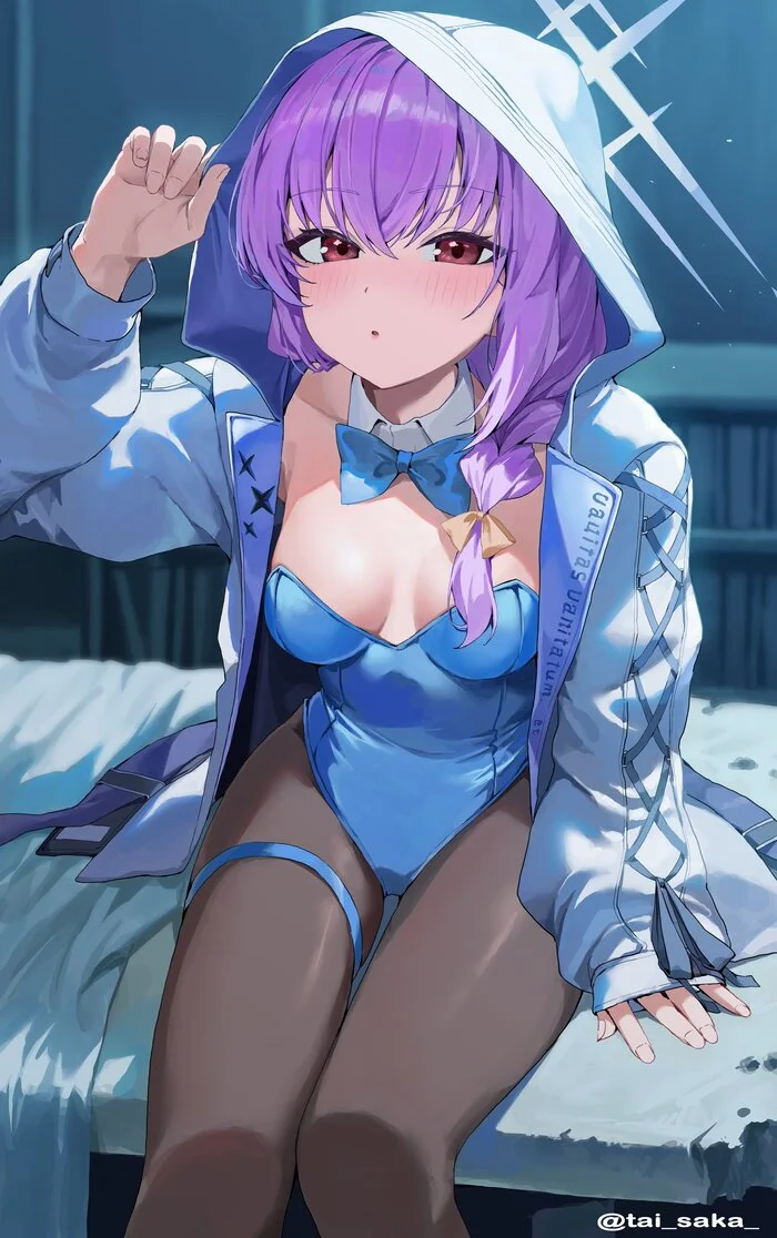 Bunny Atsuko - Anime art, Anime, Girls, Games, Blue archive, Hakari Atsuko, Bunnysuit