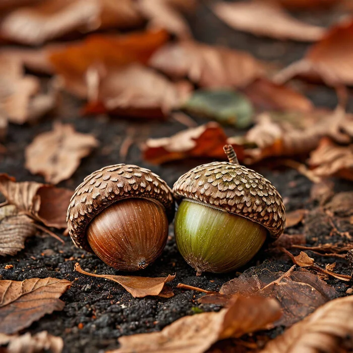 Poor acorns - My, Poems, Poetry, Autumn, Acorn, Leaf fall, Foliage