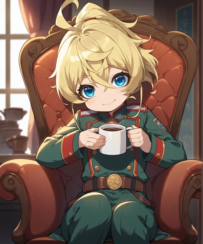 Tanyusha - Anime, Anime art, Youjo senki, Tanya Degurechaff, Neural network art