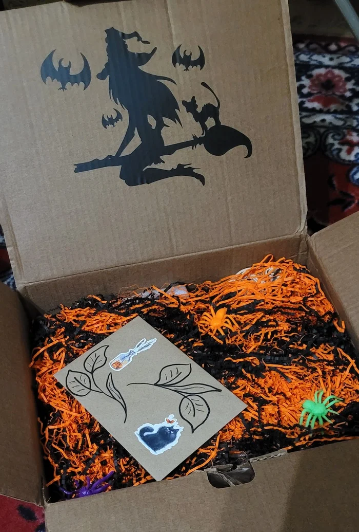 Halloween 6.0: Witch's Talisman from Irkutsk to Kaluga - My, Gift exchange, Secret Santa, Halloween, Longpost