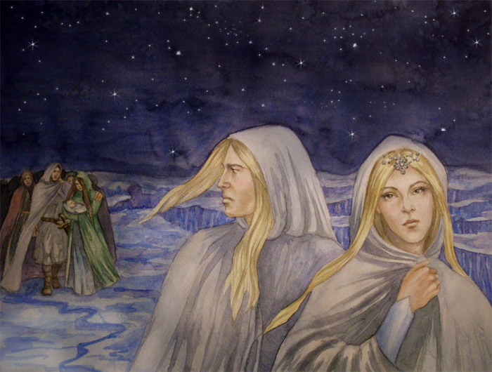 Галадриэль и Финрод на пути в Средиземье