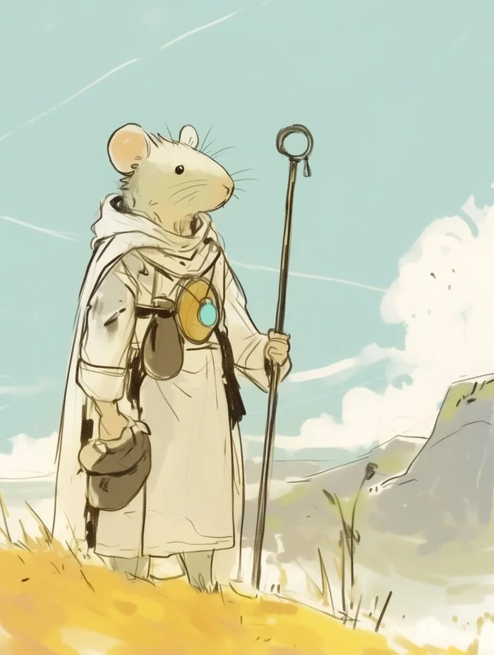 Not a cat either, but still, why not? - Mouse, Field, Longpost, Illustrations