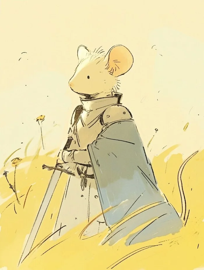 Not a cat either, but still, why not? - Mouse, Field, Longpost, Illustrations