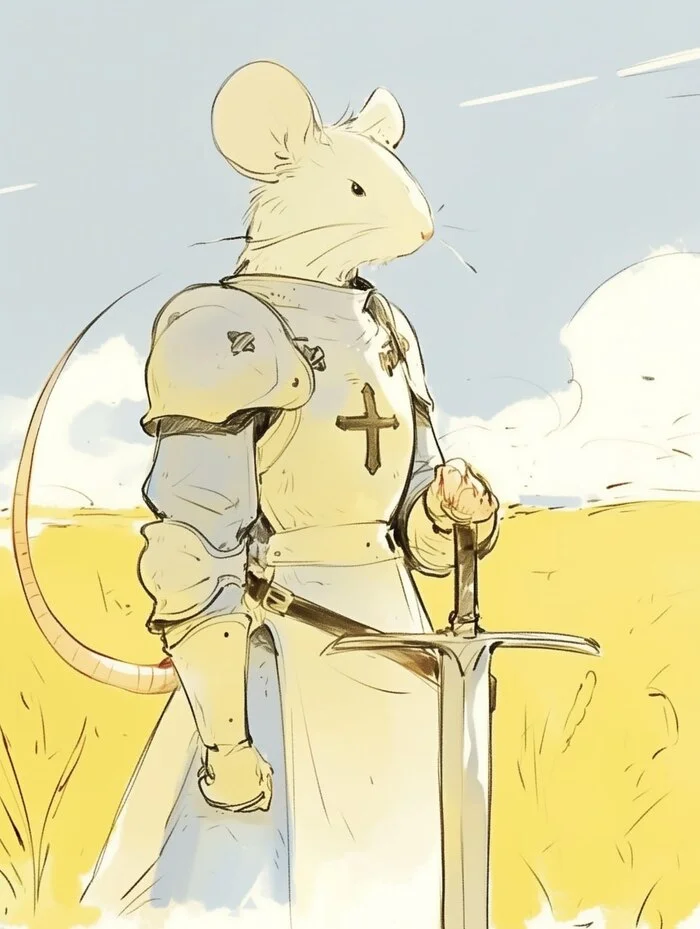 Not a cat either, but still, why not? - Mouse, Field, Longpost, Illustrations