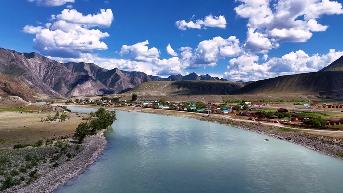 Small Yaloman - My, Altai Republic, Katun, The mountains, River, Quadcopter, Flight, The rocks, Beautiful view, Travels, Travel across Russia, Mountain tourism, Freshness