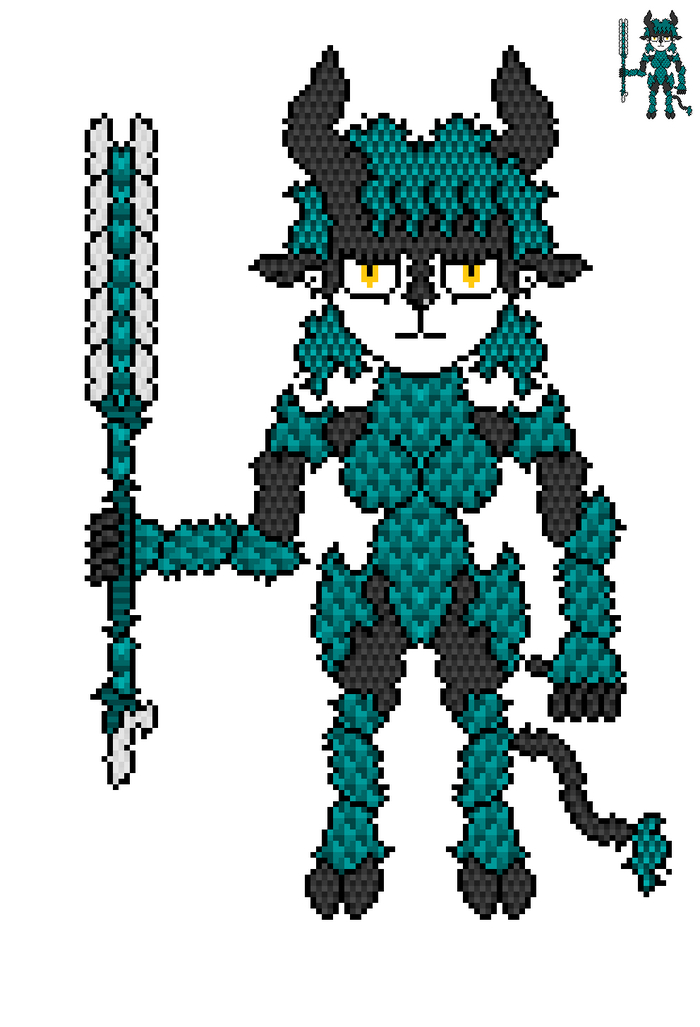 Dark Antelope Kurumi v02 Pixel Art, Furry Art, , Original Character, , , , Furry antelope, , 