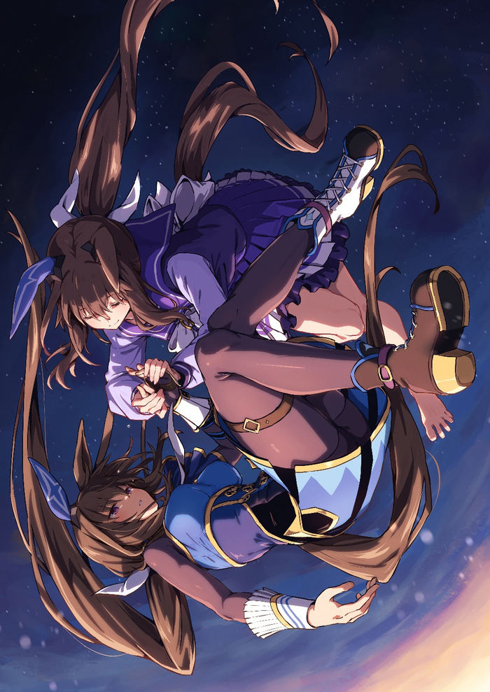 Admire Vega , Anime Art, Uma Musume Pretty Derby, Admire Vega, Animal Ears, 