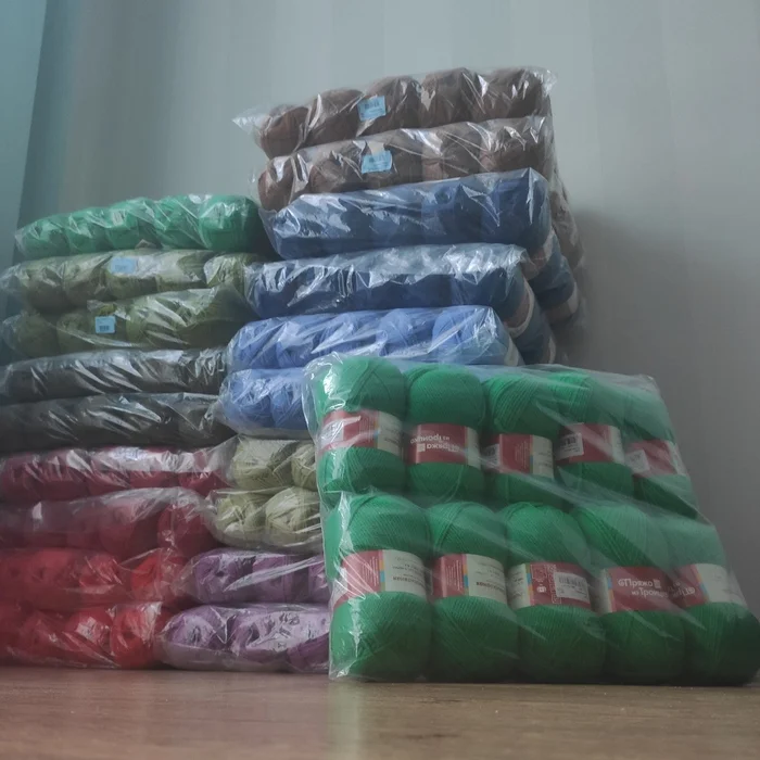 20 kilograms of yarn for Russian volunteers - My, Good league, Knitting, Kindness, Good deeds, Good, Good mood, Good news, Good people, Positive, Care, I share my joy