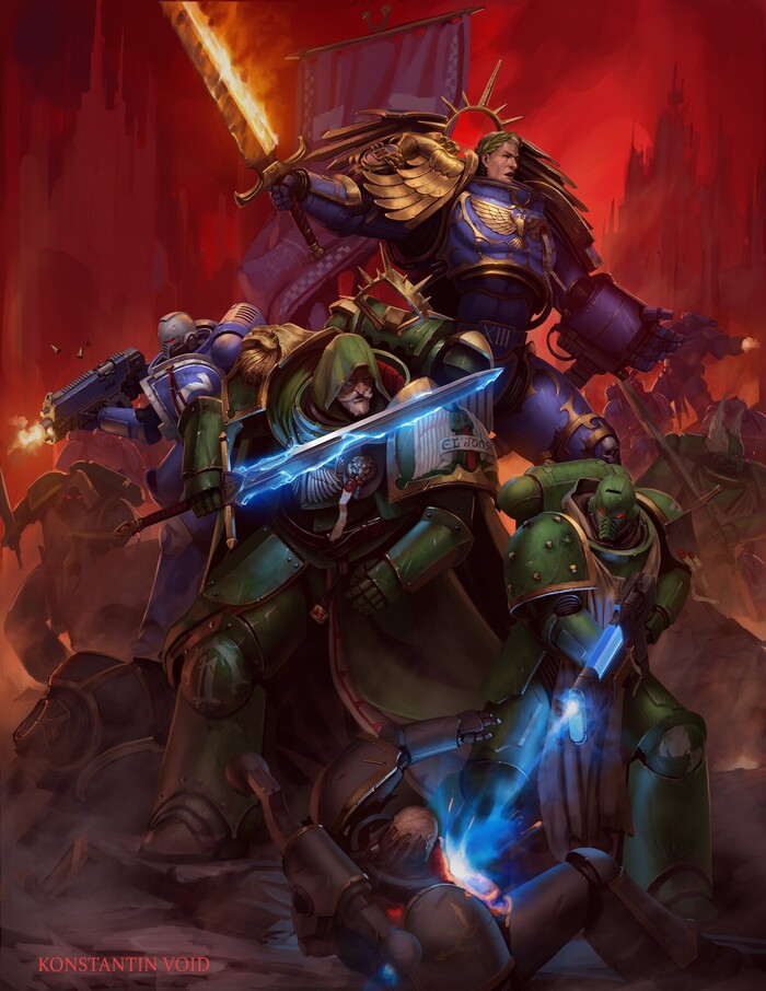     Warhammer 40k, , Lion El`Jonson, Roboute Guilliman, Konstantin Void, Wh Art,  , Ultramarines, Adeptus Astartes,   