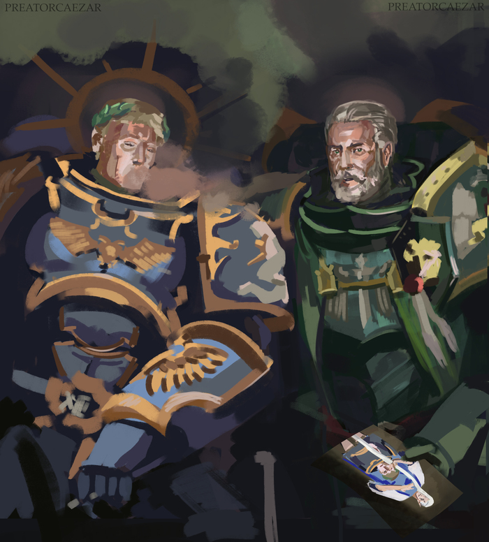     Warhammer 40k, , Lion El`Jonson, Roboute Guilliman, Wh Art,   