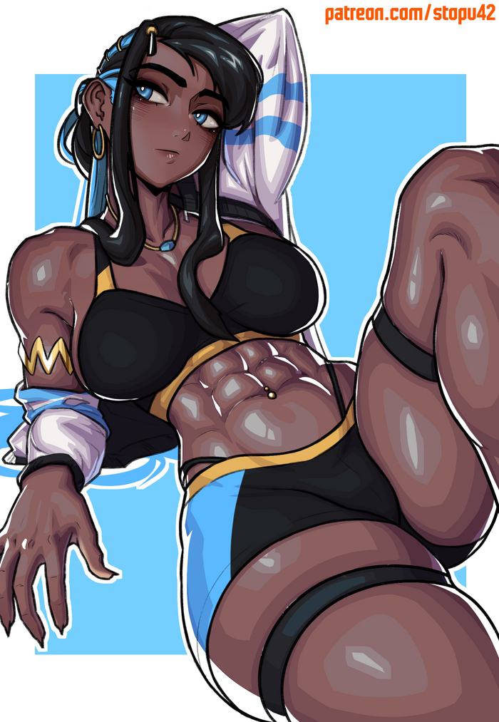 Nessa Anime Art, , , , Pokemon Sword and Shield, Nessa, Stopu42,  