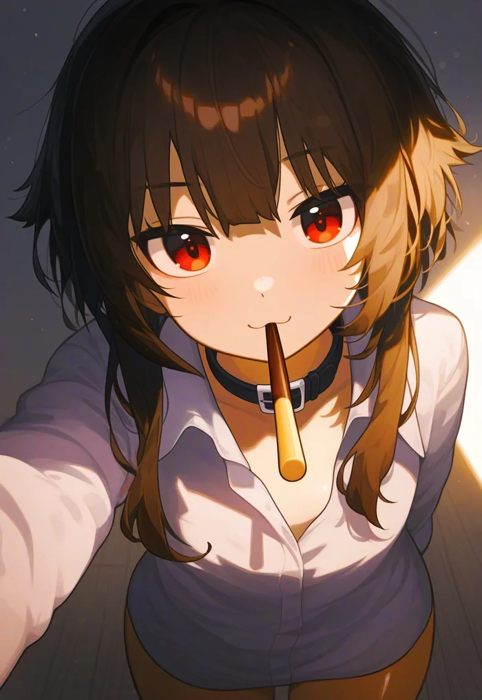 Pocky Game - Аниме, Anime Art, Konosuba, Megumin, Pocky, Pocky Day, Арты нейросетей