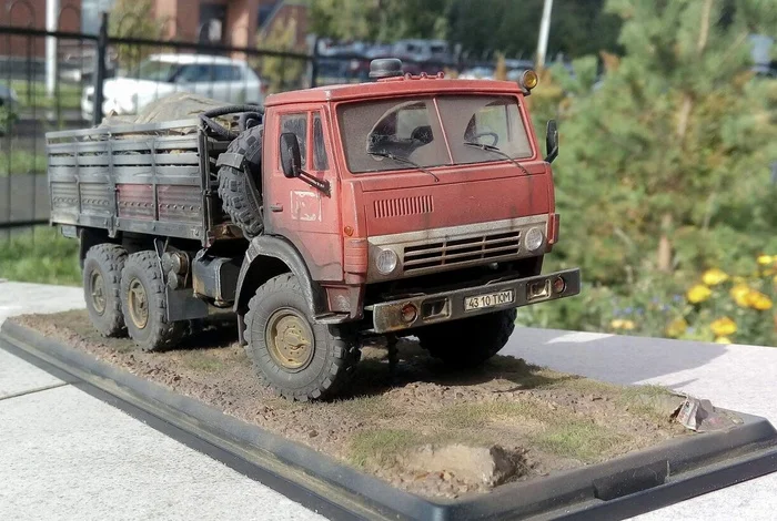 Souvenir Kamaziks in the tape 35 - Kamaz, Scale model, Stand modeling, Longpost, Hobby, Modeling, Collecting, Collection, Souvenirs