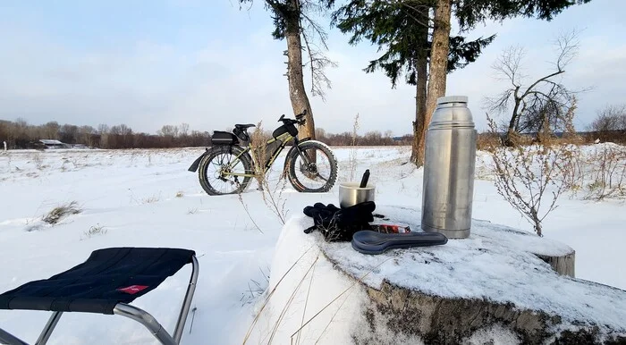 Winter is finally here - My, Mobile photography, A bike, Tom, Kemerovo region - Kuzbass, Fatbike, Longpost