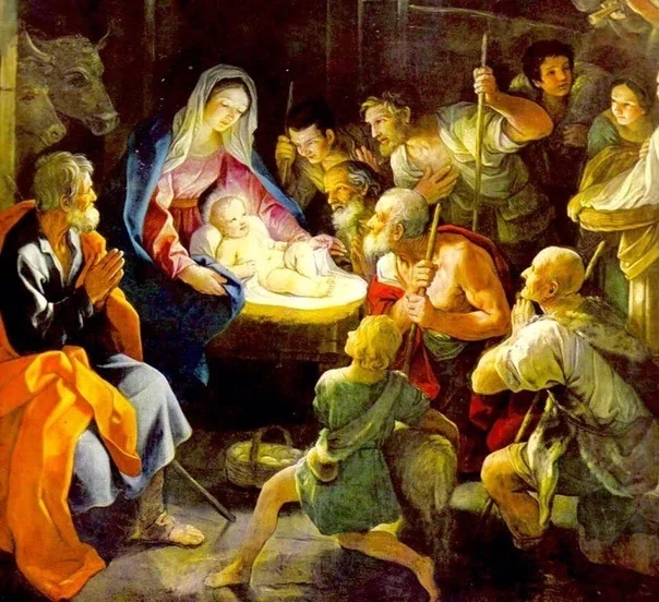 Adoration of the Shepherds - Christianity, Orthodoxy, God, Religion, Lord, Bible, New Testament, Gospel, Jesus Christ, Son of God, Adoration, Christmas