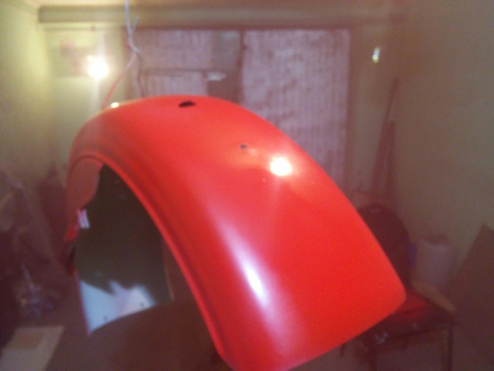 Первый слой красным