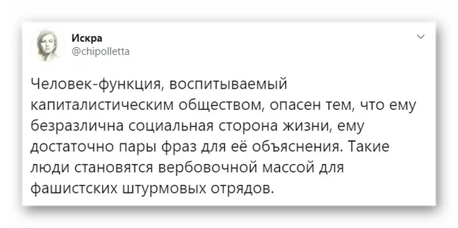 Функция: Штурмовик - Искра (Twitter), Капитализм, Фашизм, Политика, Скриншот