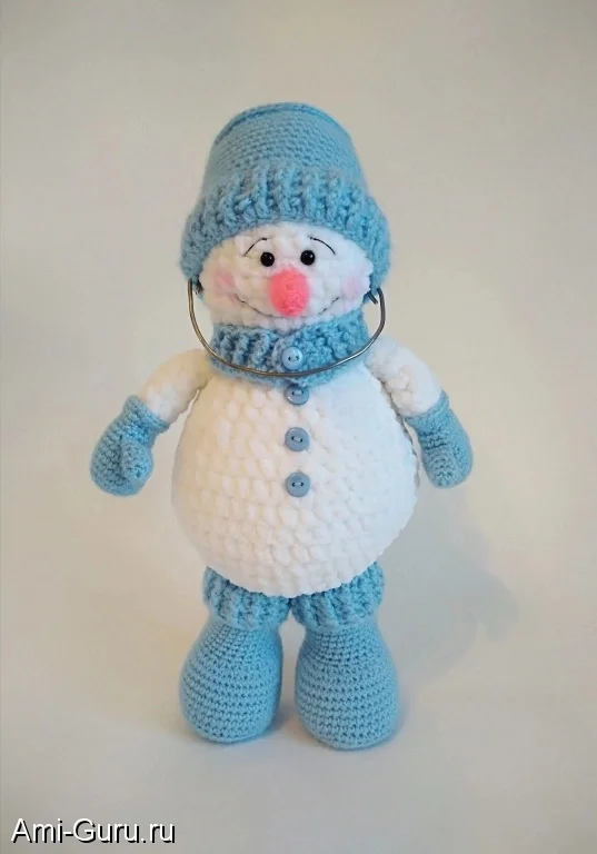 Master class SnowmanAuthor Irina Kuzmina - Knitted toys, Amigurumi, Crochet, Knitting, snowman, Longpost