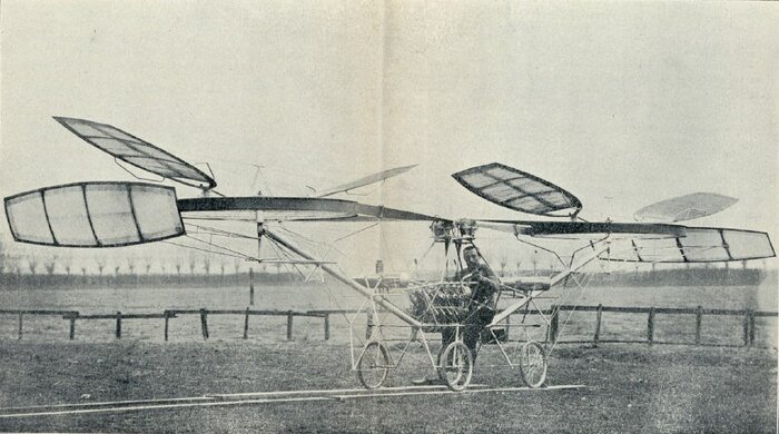 вертолёт конструкции механика-изобретателя Поля Корню.