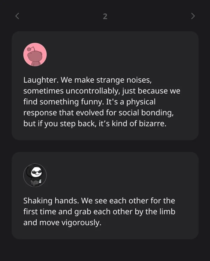What's something weird you don't notice until you really think about it? - Translated by myself, English language, Humor, Reddit, Telegram (link), Longpost