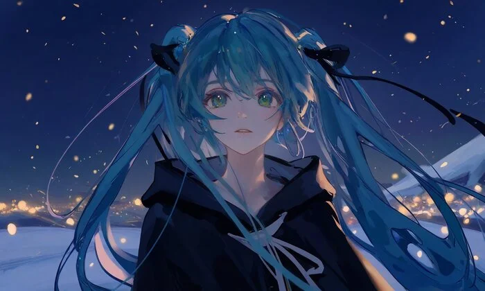 Miku - Hatsune Miku, Vocaloid, Anime art, Vocaloid Art, Neural network art