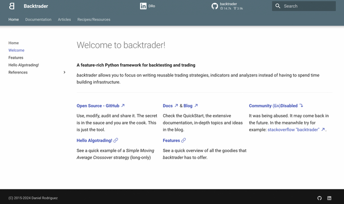 Backtrader    (Daniel Rodriguez)