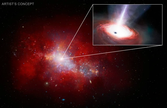 Astronomers have discovered an early, rapidly growing black hole using NASA telescopes! - Evolution, Astrophysics, James Webb Telescope, Chandra, Astronomy, Universe, Scientific discoveries