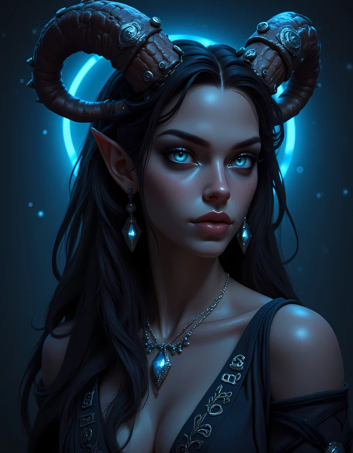 Horns and their owners - My, Neural network art, Art, Girls, Fantasy, Men, Demon, Longpost