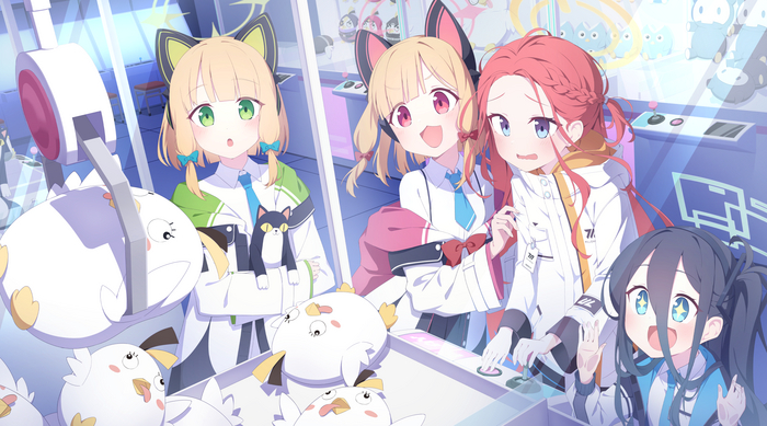   Blue Archive, Saiba Momoi, Saiba Midori, Hanaoka Yuzu, Tendou Alice, Anime Art, Game Art, , 