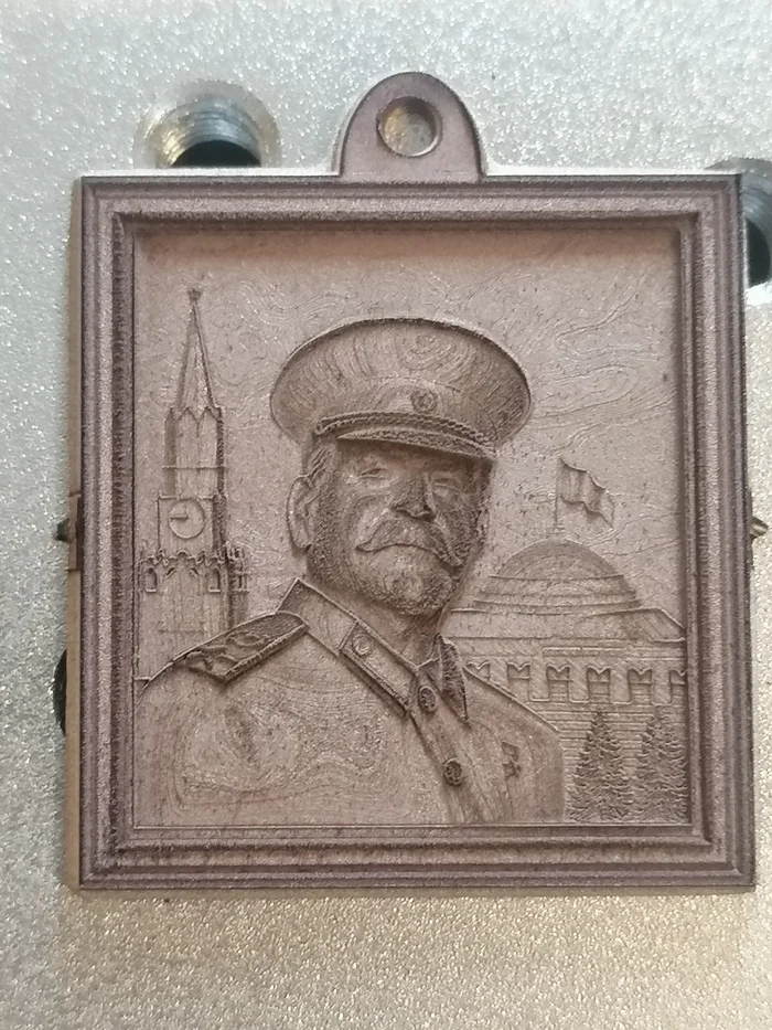 Vissarionovich in 3D - My, Laser engraving, 3D, Creation, Small business, Video, Vertical video, Longpost