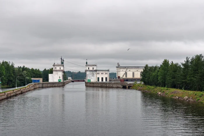 The sluice of the Verkhne-Svirskaya hydroelectric power station - My, The photo, July, Svir River, Gateway, Leningrad region, Longpost