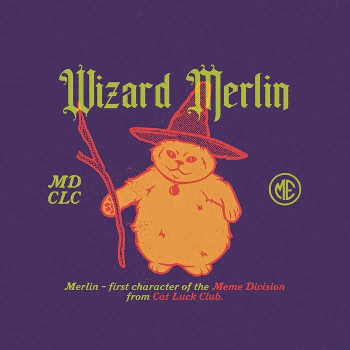 Merlin the Wizard Cat - My, Art, Memes, cat, Illustrations, Drawing, Procreate