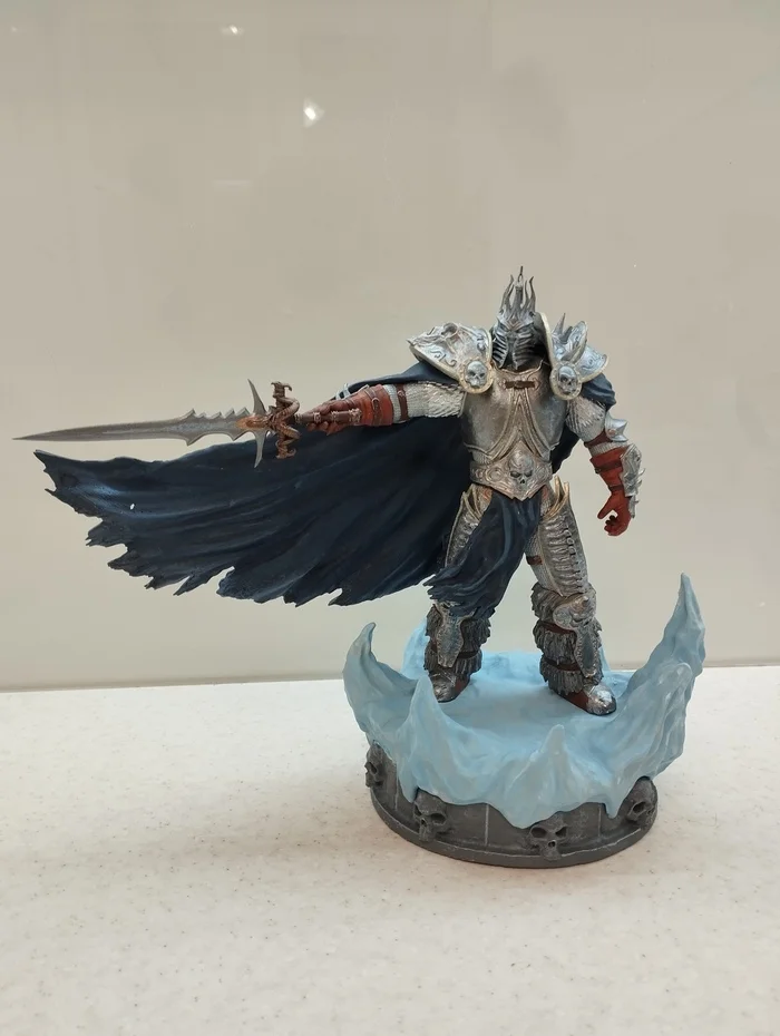 Arthas, the Lich King - My, Warcraft, World of warcraft, 3D печать, Painting miniatures, Arthas Menethil, Lich King, Video, Vertical video, Longpost