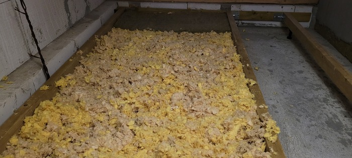 Так выглядит засыпанная вата