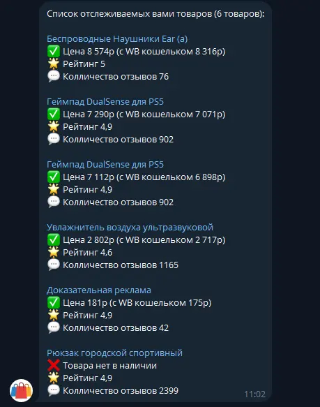 Мой список отслеживания