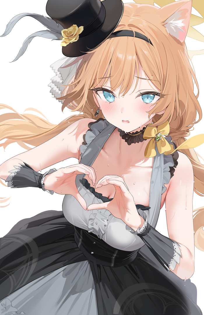     , Anime Art, Loli, Blue Archive, Iochi Mari, Animal Ears