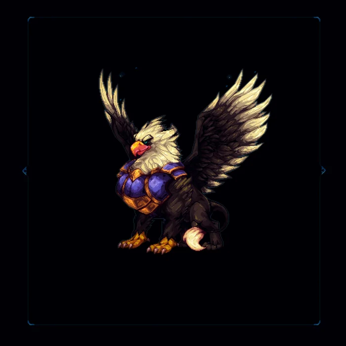 Griffon - My, Pixel Art, Fantasy, Warhammer