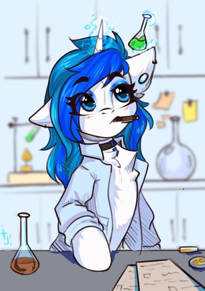 В лаборатории - My Little Pony, PonyArt, Original Character, Falafeljake