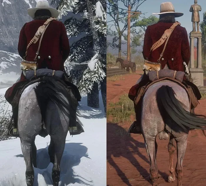 Winter/summer - Humor, Red dead redemption, Winter, Summer, Horses, Repeat, Telegram (link)