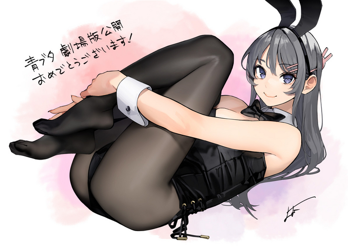    Yomu , Anime Art, Mai Sakurajima, Rascal Does Not Dream of Bunny Girl Senpai, Y_o_m_y_o_m, , Bunnysuit, Bunny Ears, Seifuku