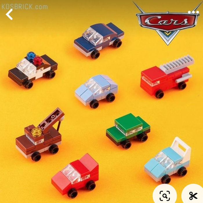 Самая простая сборка мини тачек "Тачки" из лего ! Автор : Kosbrick.com