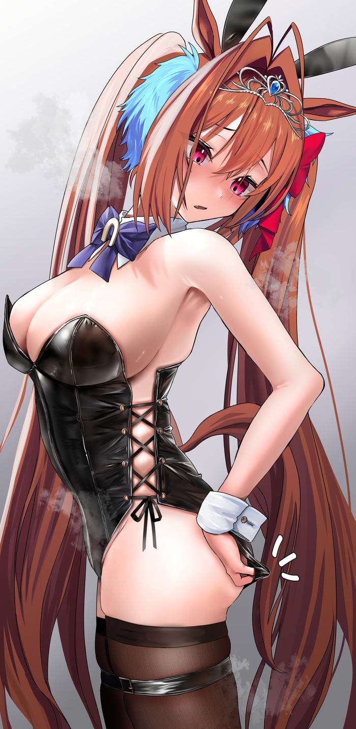 Daiwa Scarlet #010 , Anime Art, Uma Musume Pretty Derby, Daiwa Scarlet, , Animal Ears,  , , -, , , , , Underboob